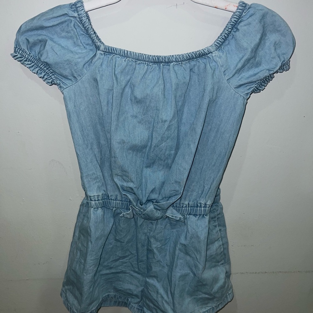 Women's Blue Off-Shoulder Romper